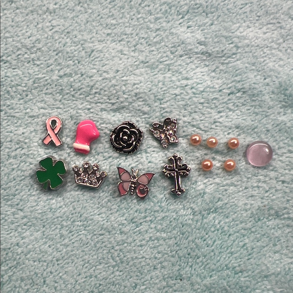 Floating Locket Charms - Cancer theme